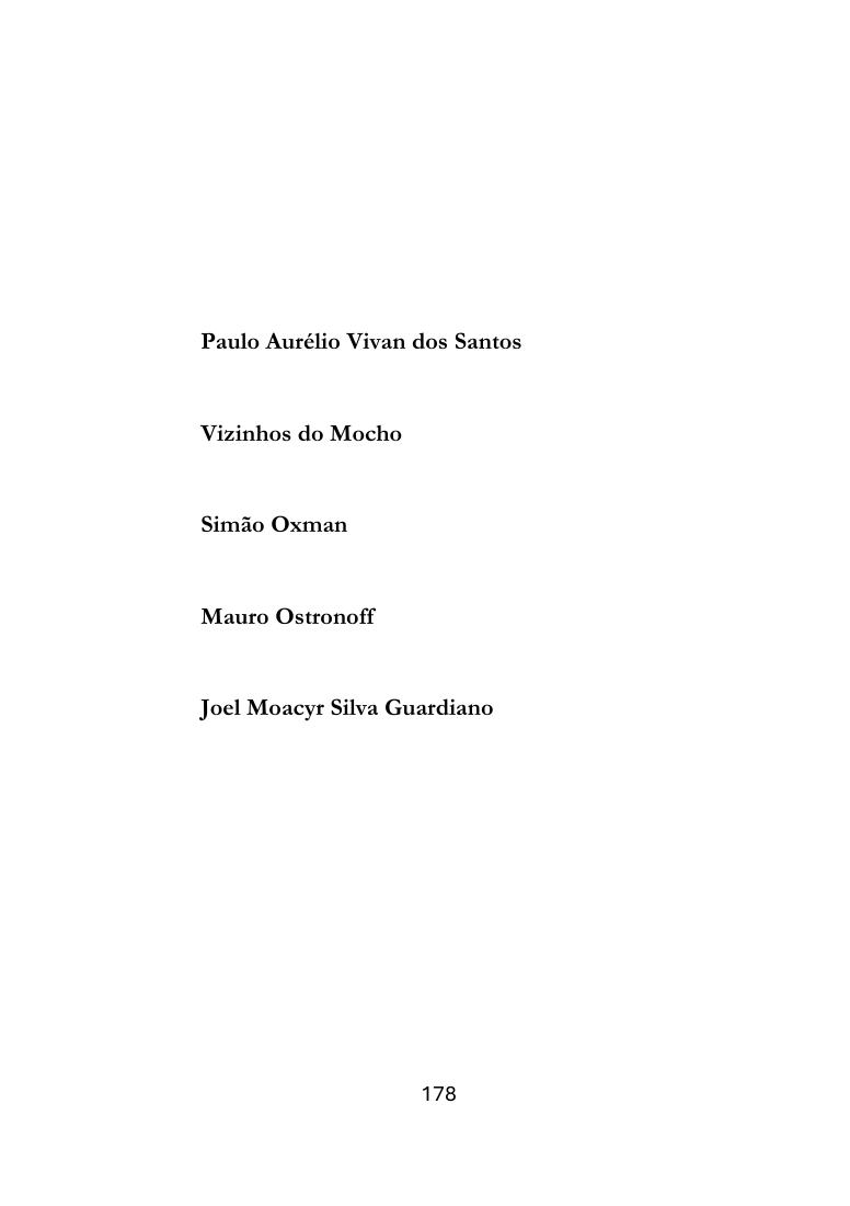 Segunda página de Personagens: miniíndice