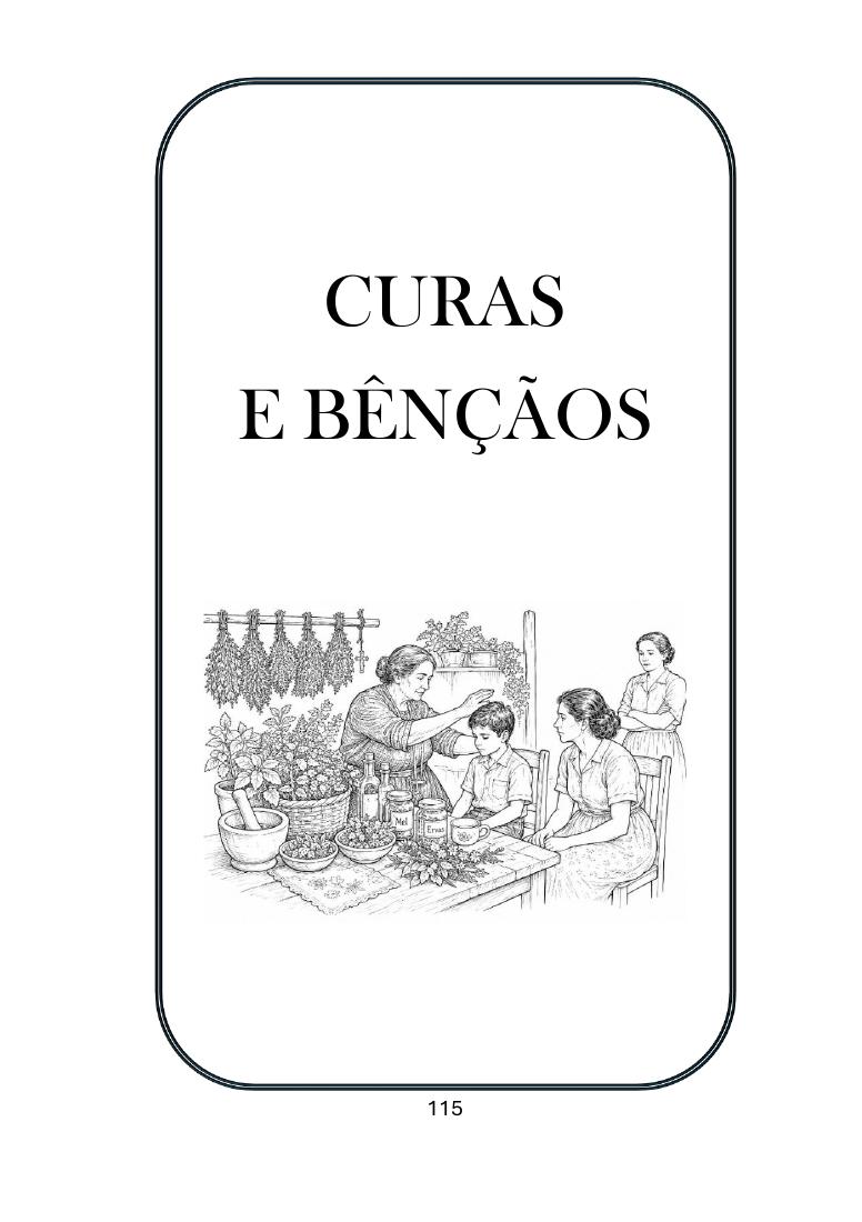Primeira página de Curas e bênçãos