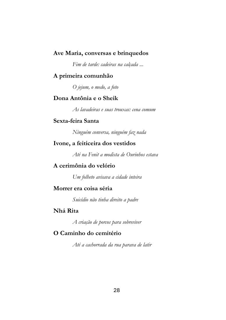 Segunda página de Era assim!: miniíndice