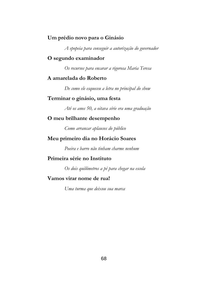 Segunda página de O Ginasião: miniíndice
